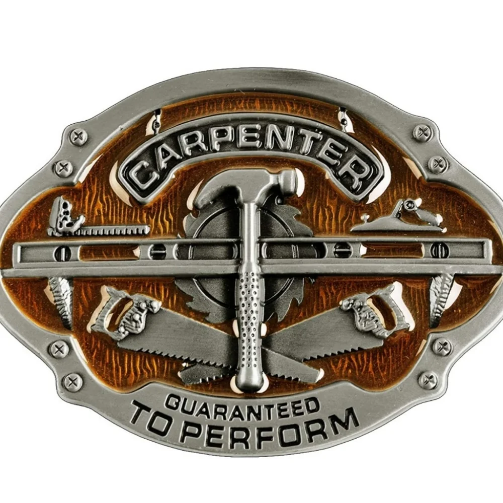 New carpenter Hammer Level Saw Tools belt buckle